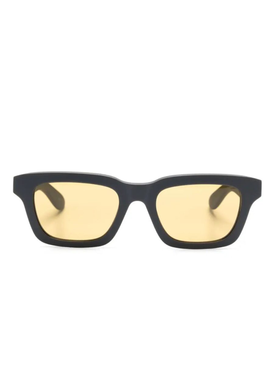 ALEXANDER MCQUEEN Square Frame Sunglasses Black/Yellow