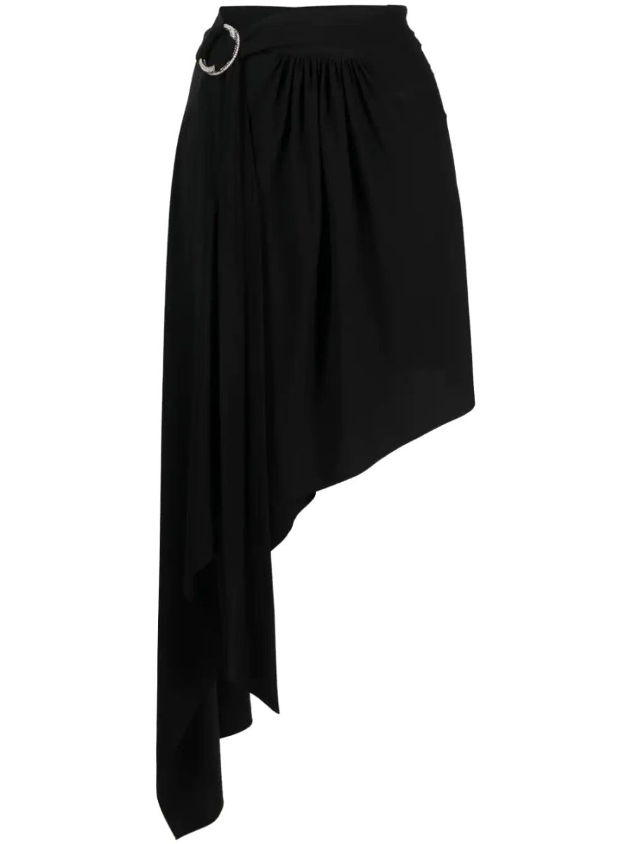 ALEXANDRE VAUTHIER WOMEN Ring-detail Belted Asymmetric Skirt Black