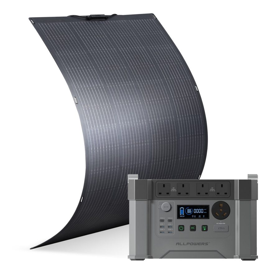 ALLPOWERS Solar Generator 2400W (S2000 Pro + 2 x SF200 200W Flexible Solar Panel)