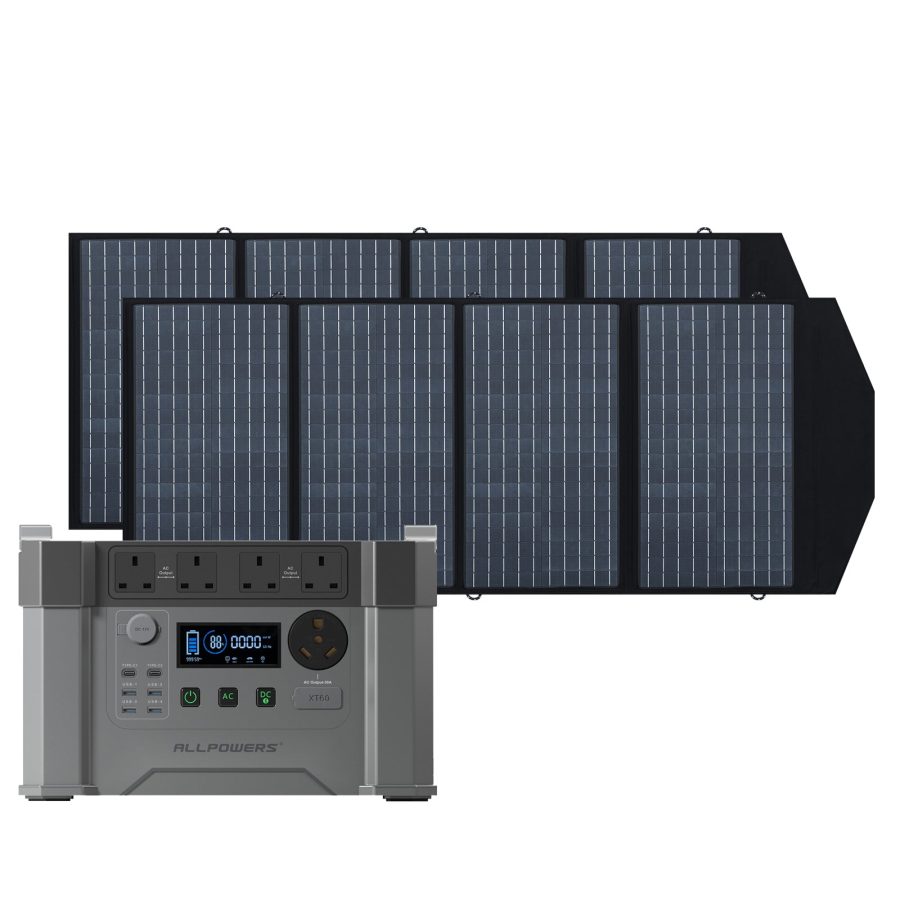 ALLPOWERS Solar Generator 2400W (S2000 Pro + 2 x SP029 140W Solar Panel)