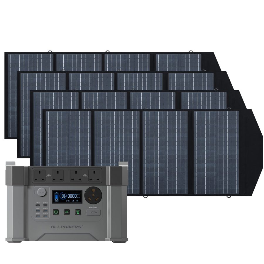 ALLPOWERS Solar Generator 2400W (S2000 Pro + 4 x SP029 140W Solar Panel)