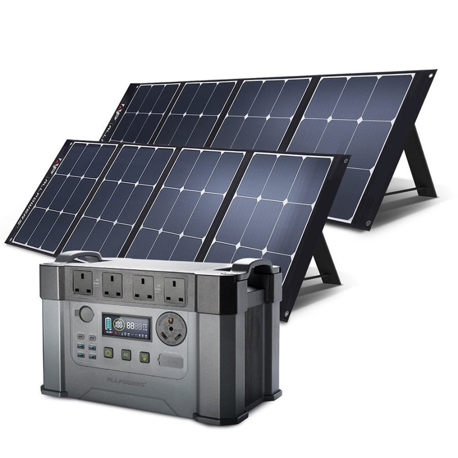 ALLPOWERS Solar Generator 2400W (S2000 Pro+ SP035 200W Monocrystalline Solar Panel )