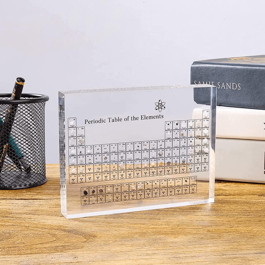 Acrylic Periodic Table with Real Elements