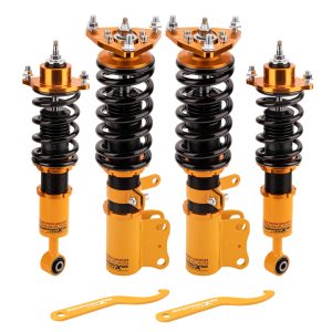 Adjustable damper Coilover Lowering Kit compatible for Mitsubishi Lancer ES Sedan 4-Door 2008-2016 2.0L Adj Height (Set of 4)