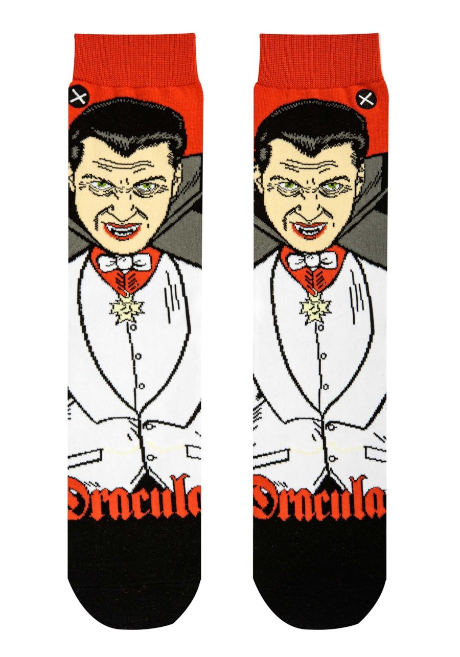Adult Red Dracula Straight Crew Socks