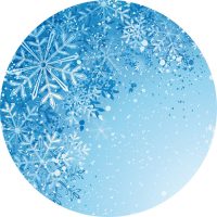 Aperturee Blue And White Snowflake Round Winter Birthday Backdrop | Custom Birthday Backdrops | Birthday Back Drop | Name Backdrop For Birthday