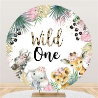 Aperturee Jungle Animals Wild One Circle Happy Birthday Backdrop | Birthday Curtain Backdrop | Custom Birthday Backdrops | Name Backdrop For Birthday