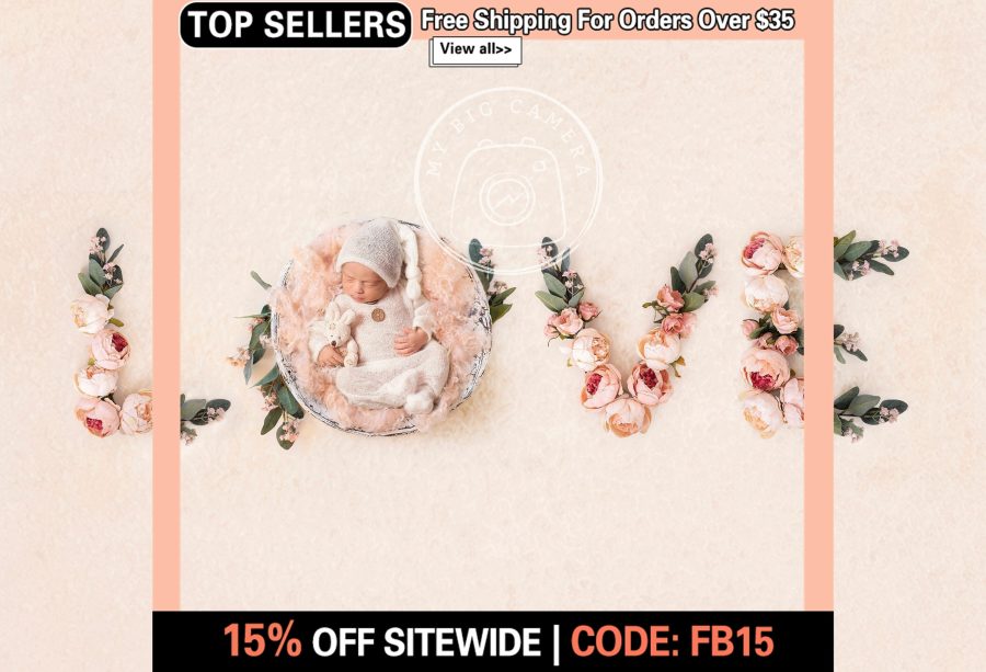 Aperturee Love Letters Boho Dusty Pink Floral Photography Backdrop For Newborn