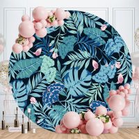 Aperturee Nature Pink Floral Round Birthday Party Backdrop | Circle Party Backdrop | Round Backdrop For Birthday Party | Round Backdrop Stand Covers