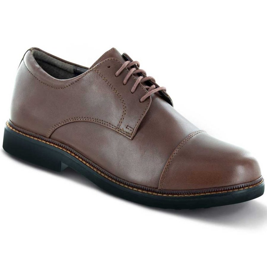 Apex Shoes LT610M Men's Oxford Dress Shoe - Comfort Orthopedic Diabetic Shoe - Extra Depth for Orthotics - Extra Wide