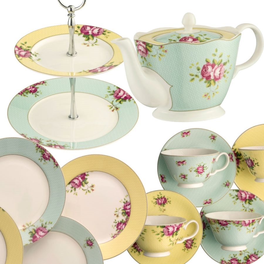 Aynsley Archive Rose Afternoon Teaset 2