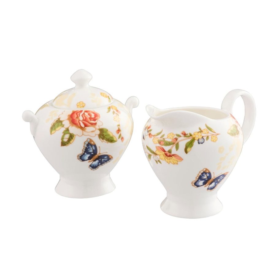 Aynsley Cottage Garden Cream & Sugar