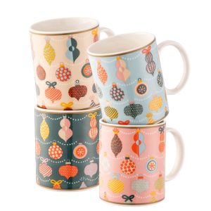 Aynsley Retro Baubles Mugs Set of 4