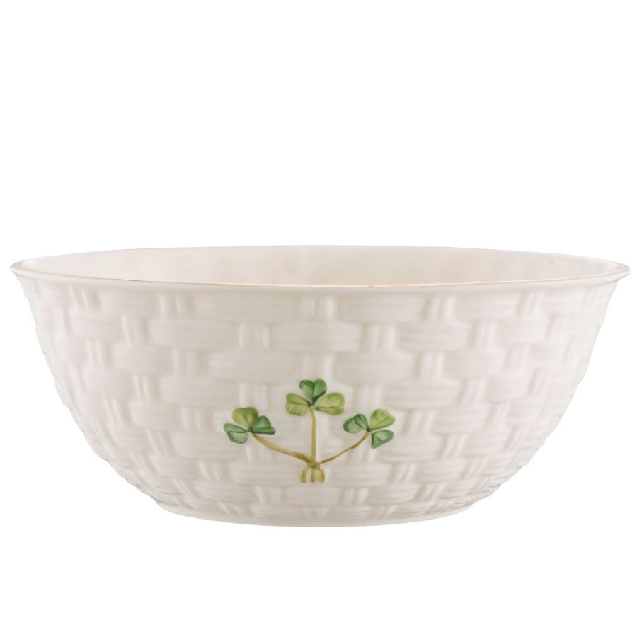 Belleek Classic 1880 - Gold Shamrock 6" Bowl