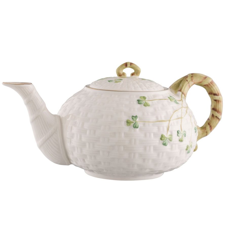 Belleek Classic 1880 - Gold Shamrock Teapot - *Belleek.com - Exclusive*