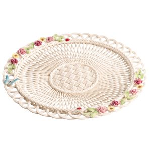 Belleek Classic Summer Basketweave Plate