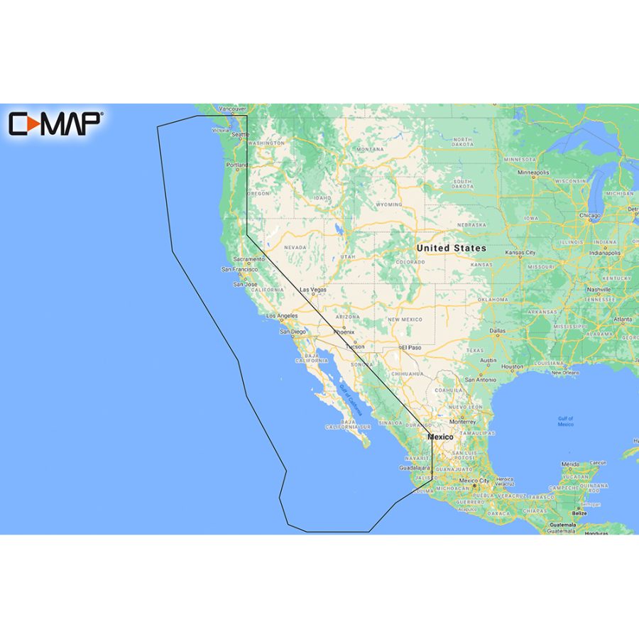 C-MAP M-NA-Y206-MS US WEST COAST AND BAJA CALIFORNIA REVEAL COASTAL