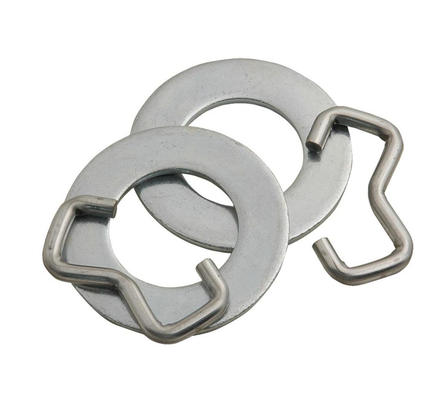 C.E. SMITH 10980 Retainer Rings and Washers for Wobble Roller - Zinc-Plated Boat Accessories, Silver