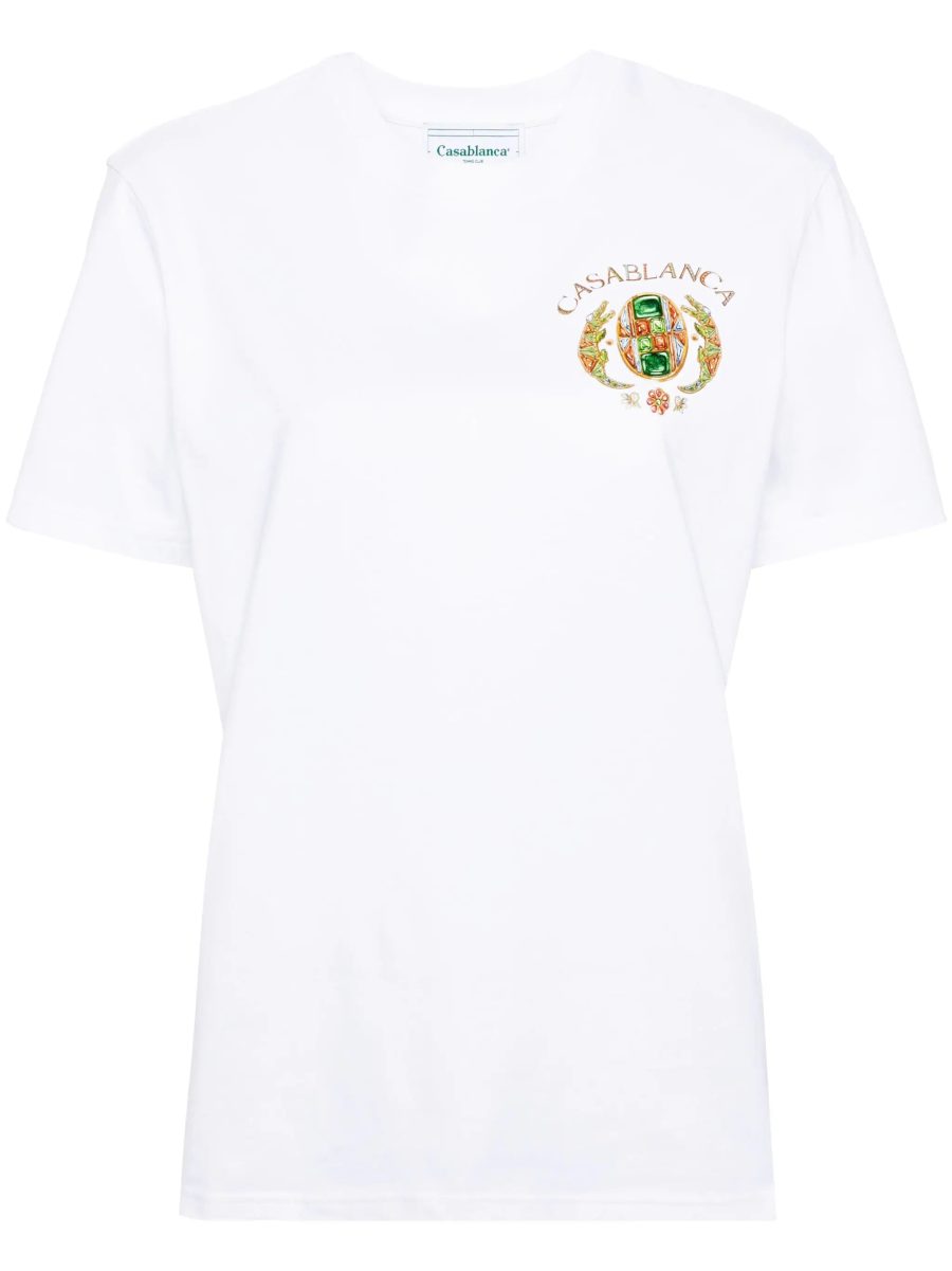 CASABLANCA WOMEN Joyaux D'Afrique Tennis Club Printed T-Shirt White