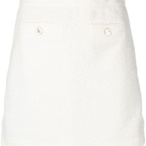 CASABLANCA WOMEN Terry Cloth Mini Skirt Off White