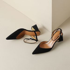 CHIKO Jalessa Pointy Toe Block Heels Slingback Shoes