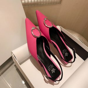 CHIKO Jerri Pointy Toe Kitten Heels Slingback Shoes