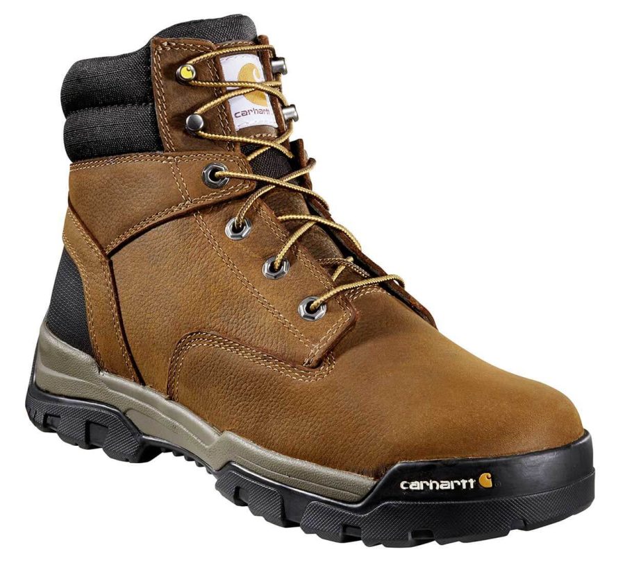 Carhartt - CME6047 - Men's Brown Ground Force 6" Waterproof Soft Toe Lace up Work Boot