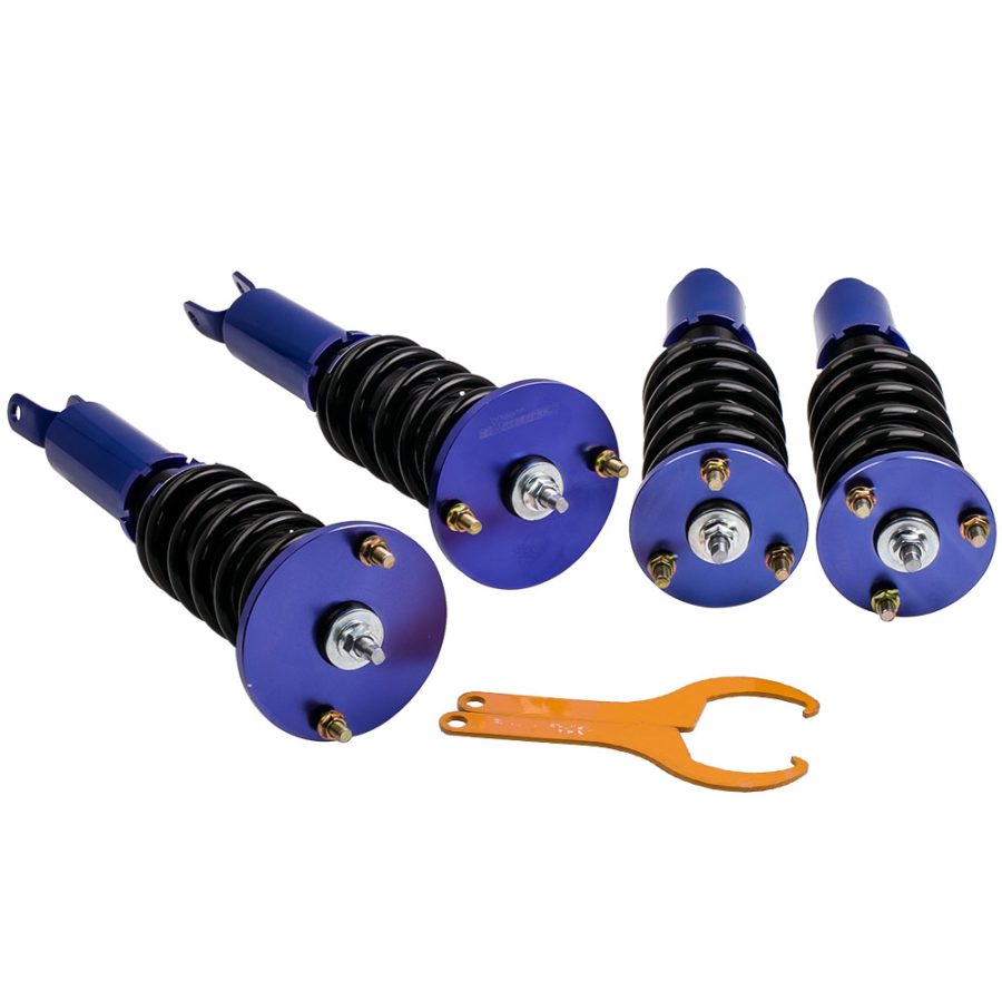 Compatible for Honda Accord 1990-1997 compatible for Acura CL 97-99 Adj. Height Shock Strut Coilovers Blue