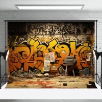 Cool Brick Wall Graffiti Backdrop For Photography - Aperturee