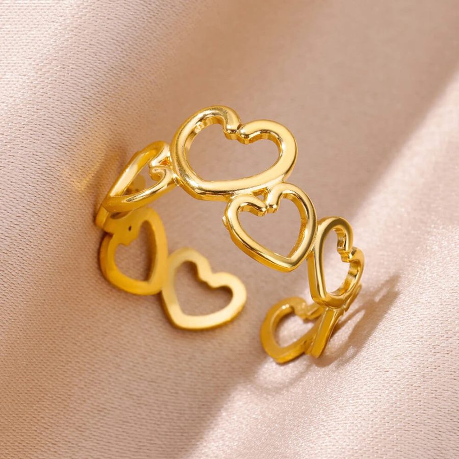 Cupid's Heart Cuff Ring