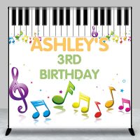 Custom Music Piano Birthday Backdrop for Kids - Aperturee