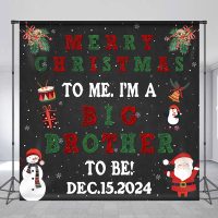 Custom Name Baby Shower Christmas Backdrop For Boy - Aperturee