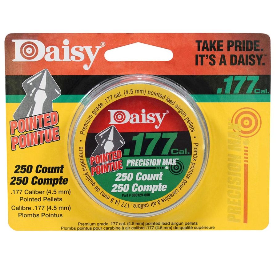 DAISY 987777-406 250 ct. Pointed Field Pellets .177 PDQ Silver 4.5 mm 987777446