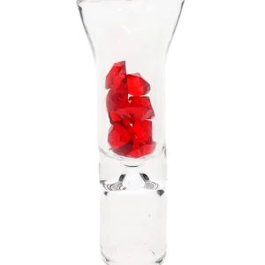 Diamond Glass Cigarette Holder Red