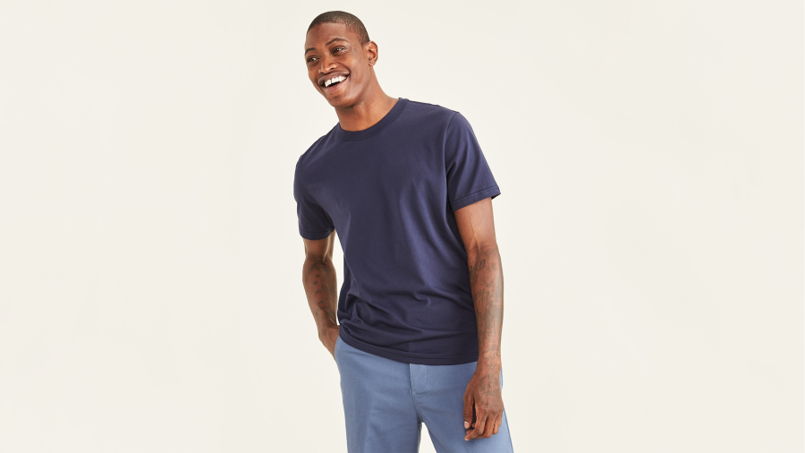 Dockers Original Tee, Slim Fit T-Shirt, Men's, Blue XL
