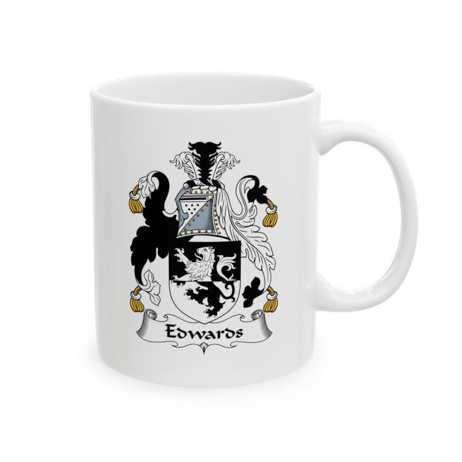 Edwards Family Coat of Arms Coffee Mug 11oz 15oz Family Crest Gift Mug Present
