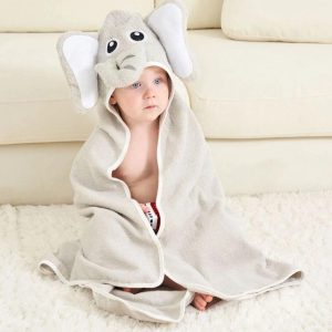 Elephant Hooded Bath Towel For Babies