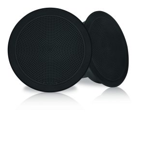 FUSION 010-02299-01 FM-F65RB 6 INCH Black Round Flush Mount Speakers