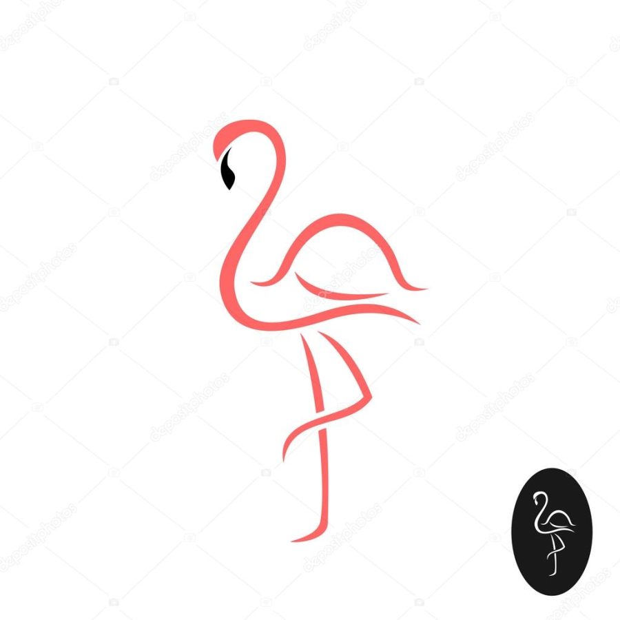 Flamingo elegant logo.