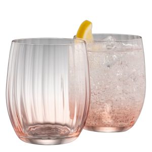 Galway Crystal Erne Tumbler Set of 2 in Blush