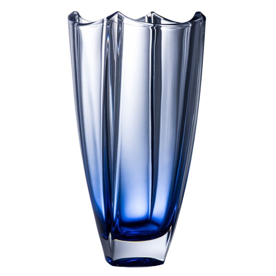Galway Crystal Sapphire Dune 10" Square Vase