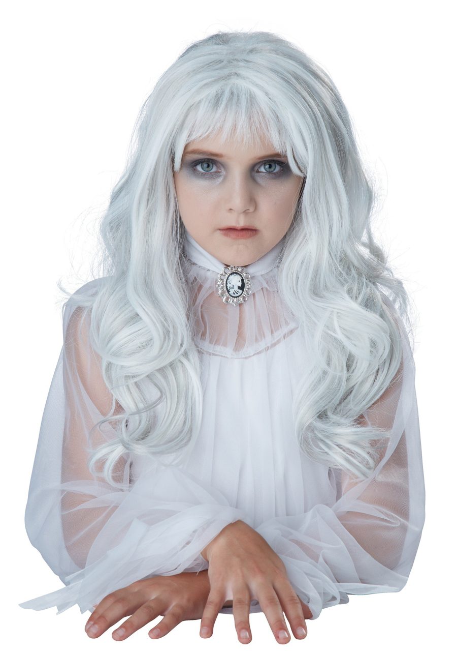Girl's White Ghost Wig