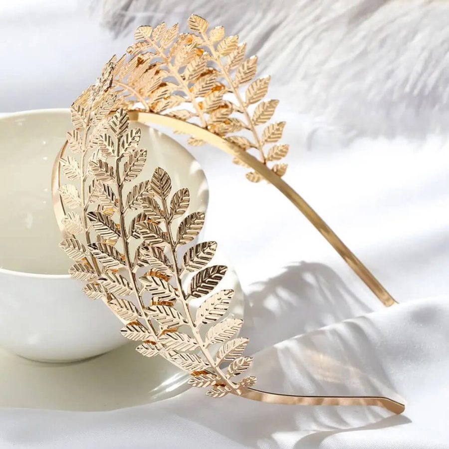 Golden Leaves Bridal Hair Band