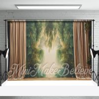 Greenery Wall Curtain Stage Backdrop For Cake Smash - Aperturee