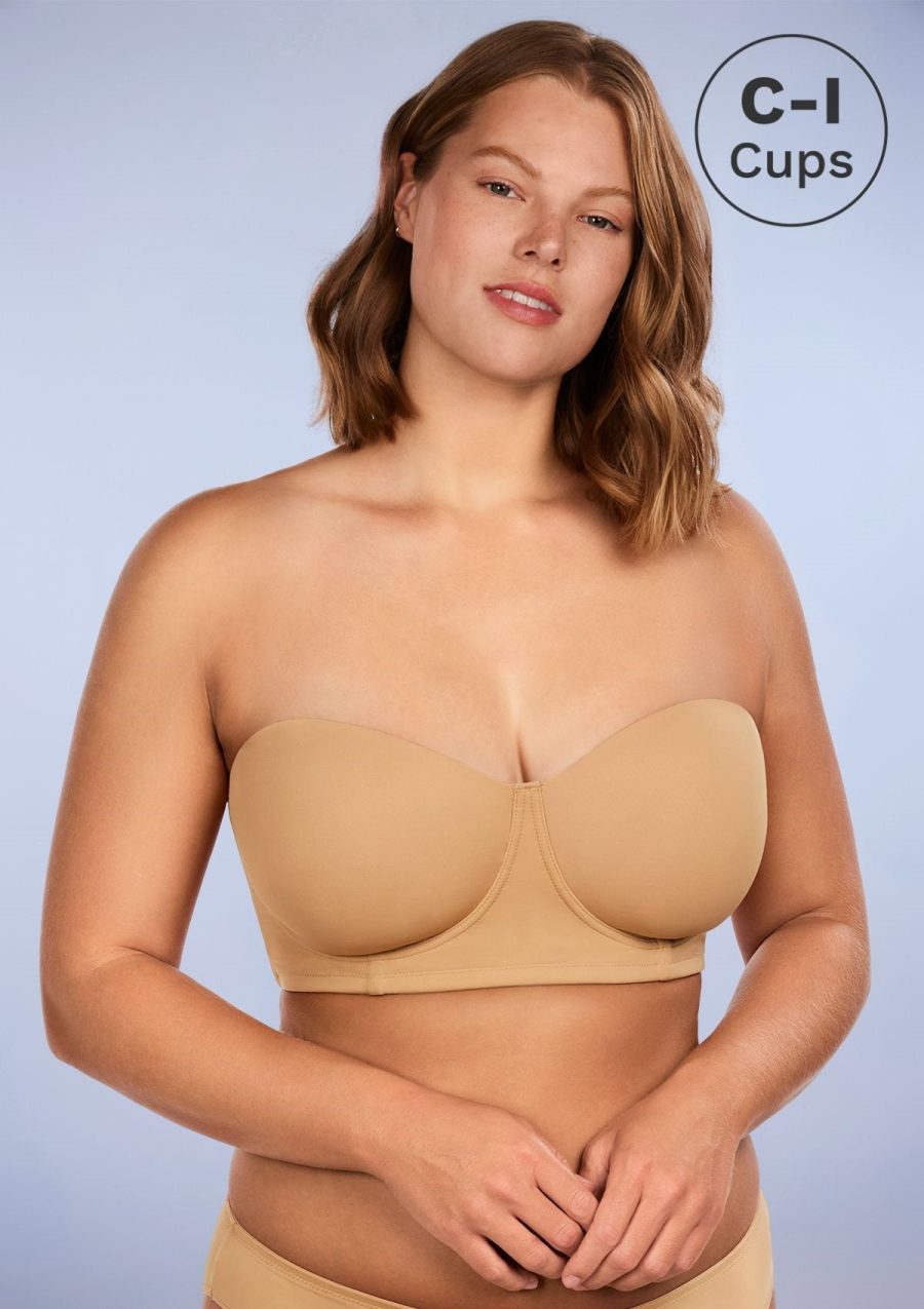 HSIA Margaret Molded Convertible Multiway Classic Strapless Bra - Nude / 34 / C