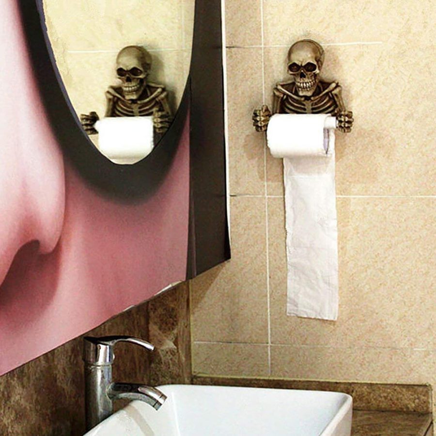 Halloween Skeletoilet Skeleton Toilet Paper Holder