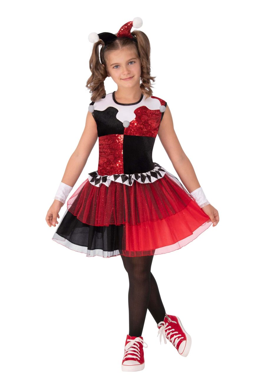 Harley Quinn Girl's Costume Dress