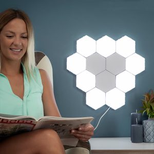 Hexagon Modular Touch LED Tile Lights (Set of 5)