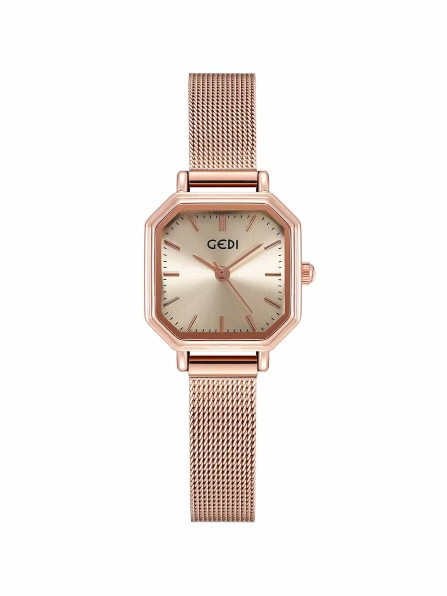 Irregular square simple quartz watch