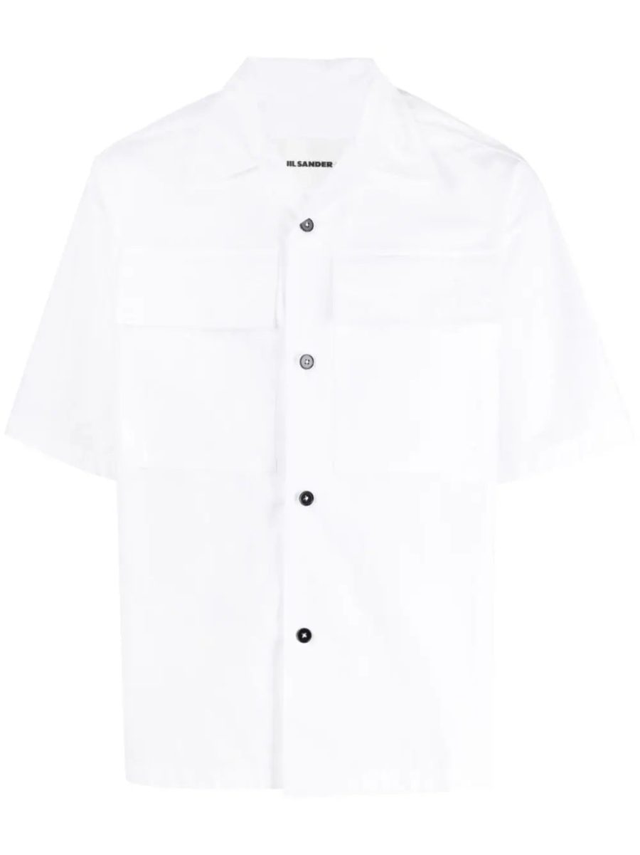 JIL SANDER Flap Pocket Cotton Shirt White